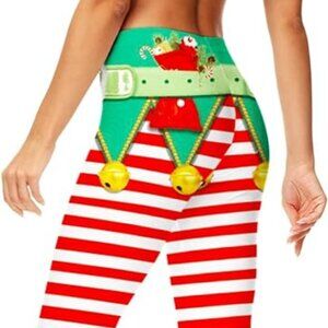Deerose Christmas Leggings | Party High Waist | Size Large NWT